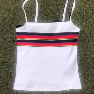 Forever 21 white ribbed tank top